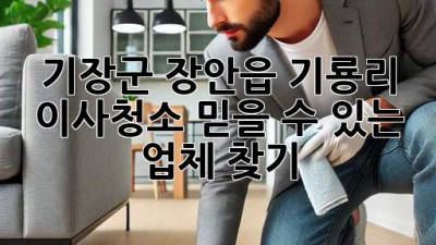 기장군 장안읍 기룡리 이사청소: 믿을 수 있는 업체 찾기