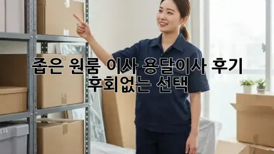좁은 원룸 이사, 용달이사 후기 : 후회없는 선택!