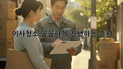 이사청소, 꼼꼼하게 진행하는 순서!